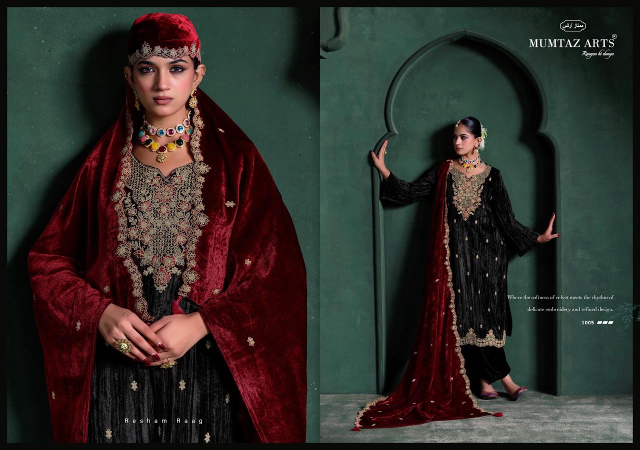 Mumtaz Arts Mehroon catalog work dress material wholesale in ahmedabad - Sanvari Fashion