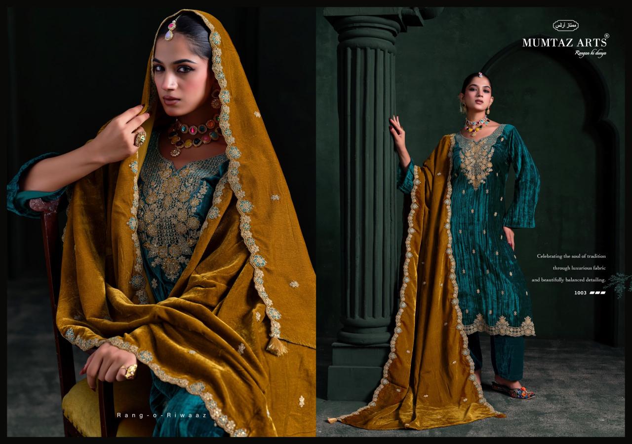 Mumtaz Arts Mehroon catalog work dress material wholesale in ahmedabad - Sanvari Fashion