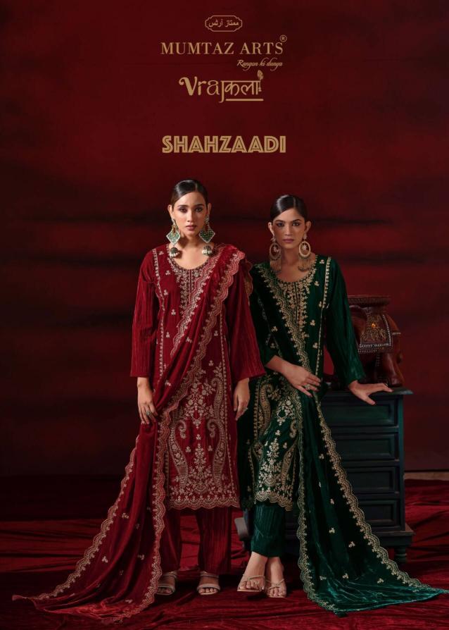 Mumtaz Arts Shehzaadi NX catalog wholesale market in ramanathapuram dress material - Sanvari Fashion