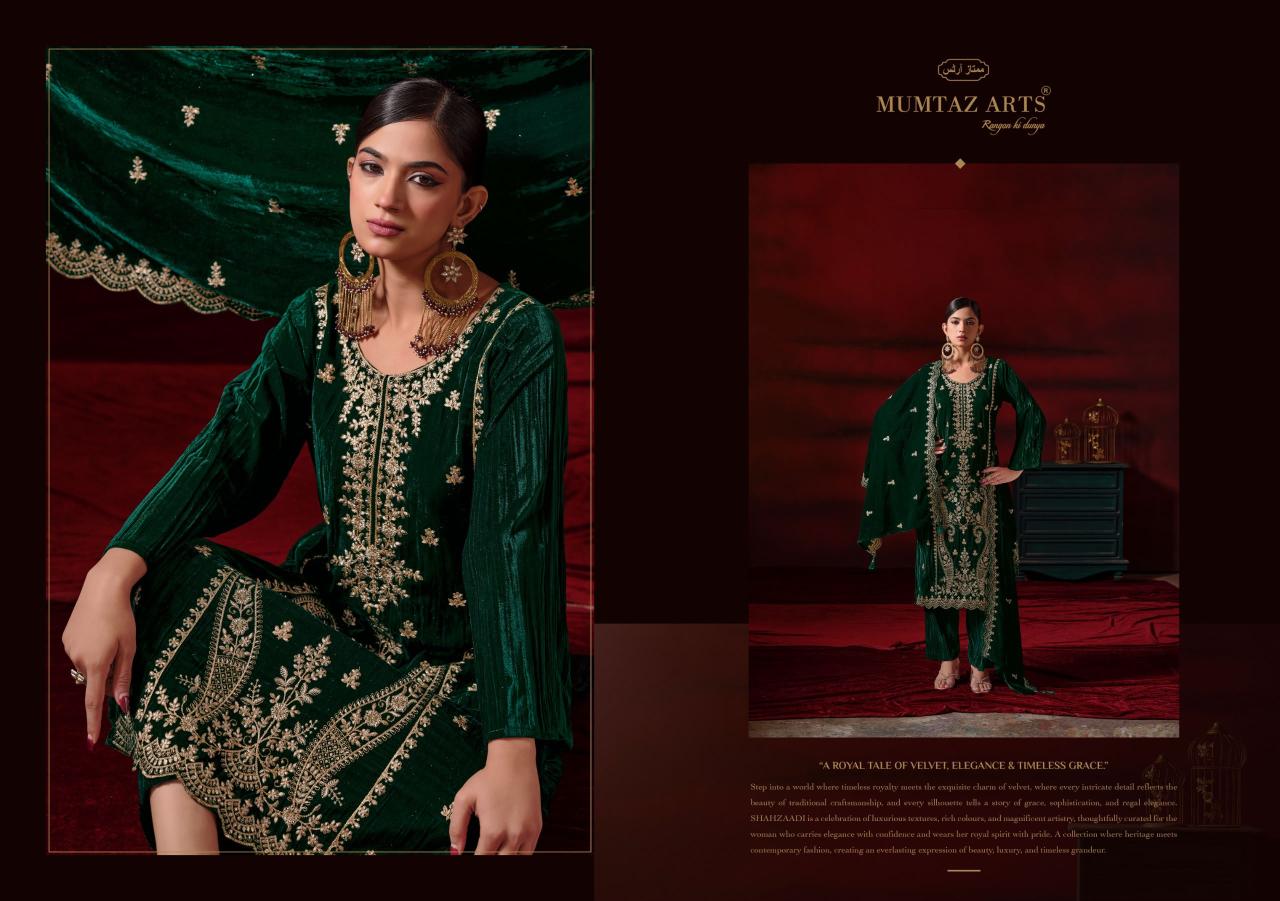 Mumtaz Arts Shehzaadi NX catalog wholesale market in ramanathapuram dress material - Sanvari Fashion