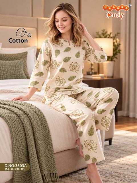 Orange Candy 3503 catalog co ord set night wear - Sanvari Fashion