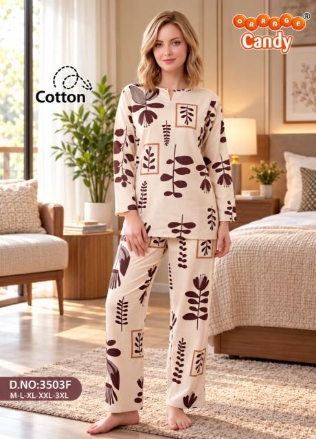 Orange Candy 3503 catalog co ord set night wear - Sanvari Fashion