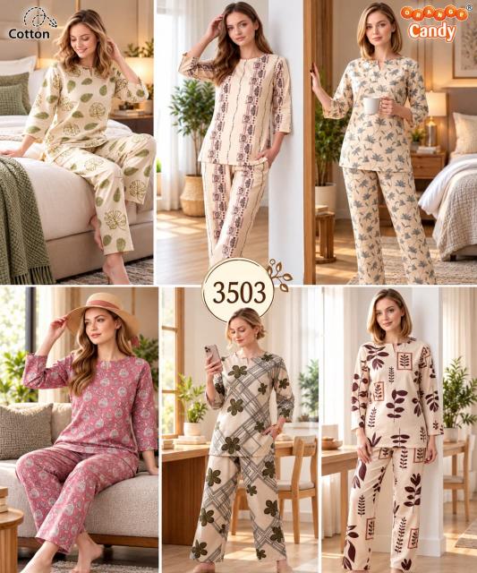 Orange Candy 3503 catalog co ord set night wear - Sanvari Fashion