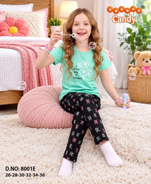 Orange Candy 8001 A to F catalog kids night suit bulk order - Sanvari Fashion