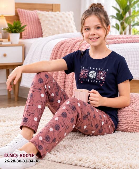 Orange Candy 8001 A to F catalog kids night suit bulk order - Sanvari Fashion