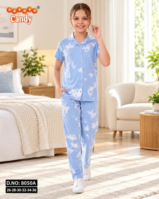 Orange Candy 8050 A to F catalog Kids Nightwear Wholesale Surat - Sanvari Fashion