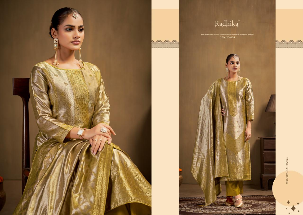 Radhika Azara Advance banarashi adha vol 1 catalog wholesale market of ladies dress materials in mumbai - Sanvari Fashion