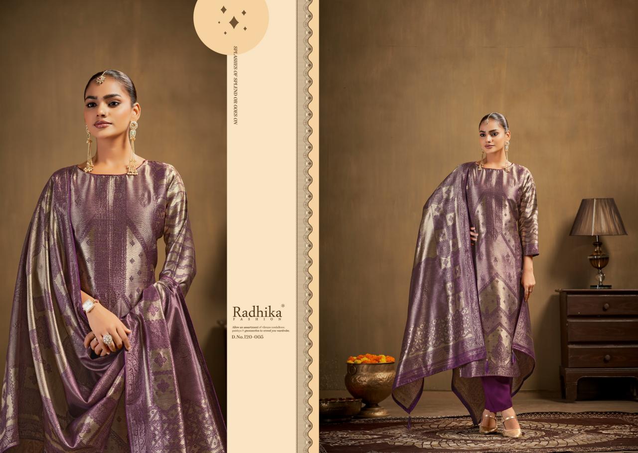 Radhika Azara Advance banarashi adha vol 1 catalog wholesale market of ladies dress materials in mumbai - Sanvari Fashion