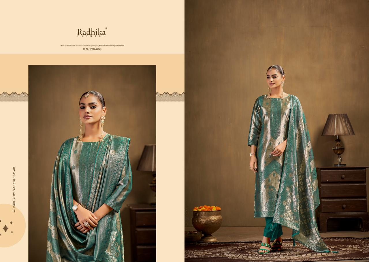 Radhika Azara Advance banarashi adha vol 1 catalog wholesale market of ladies dress materials in mumbai - Sanvari Fashion