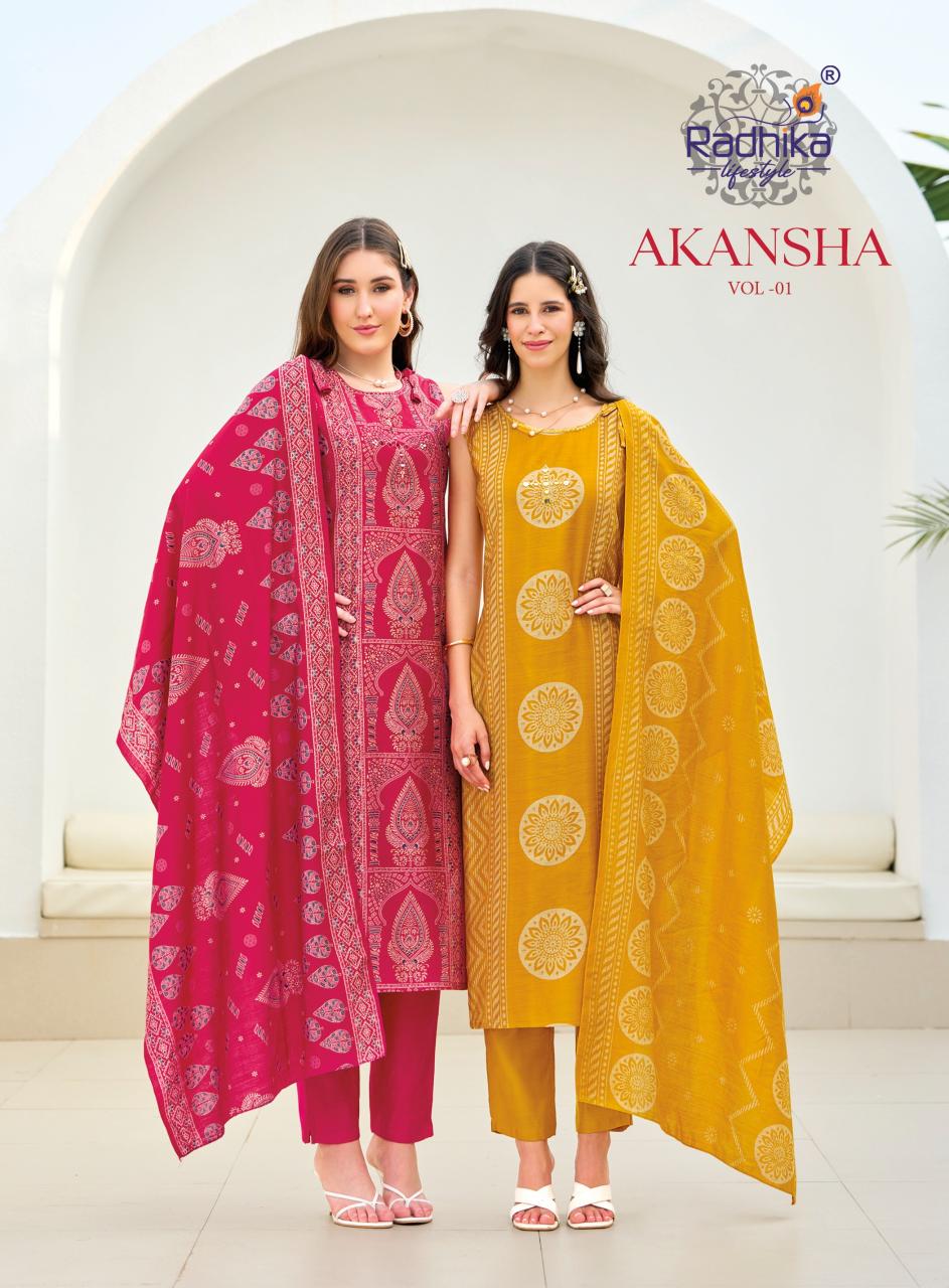 Radhika LifeStyle Akansha vol 1 catalog best branded kurtis wholesale websites - Sanvari Fashion