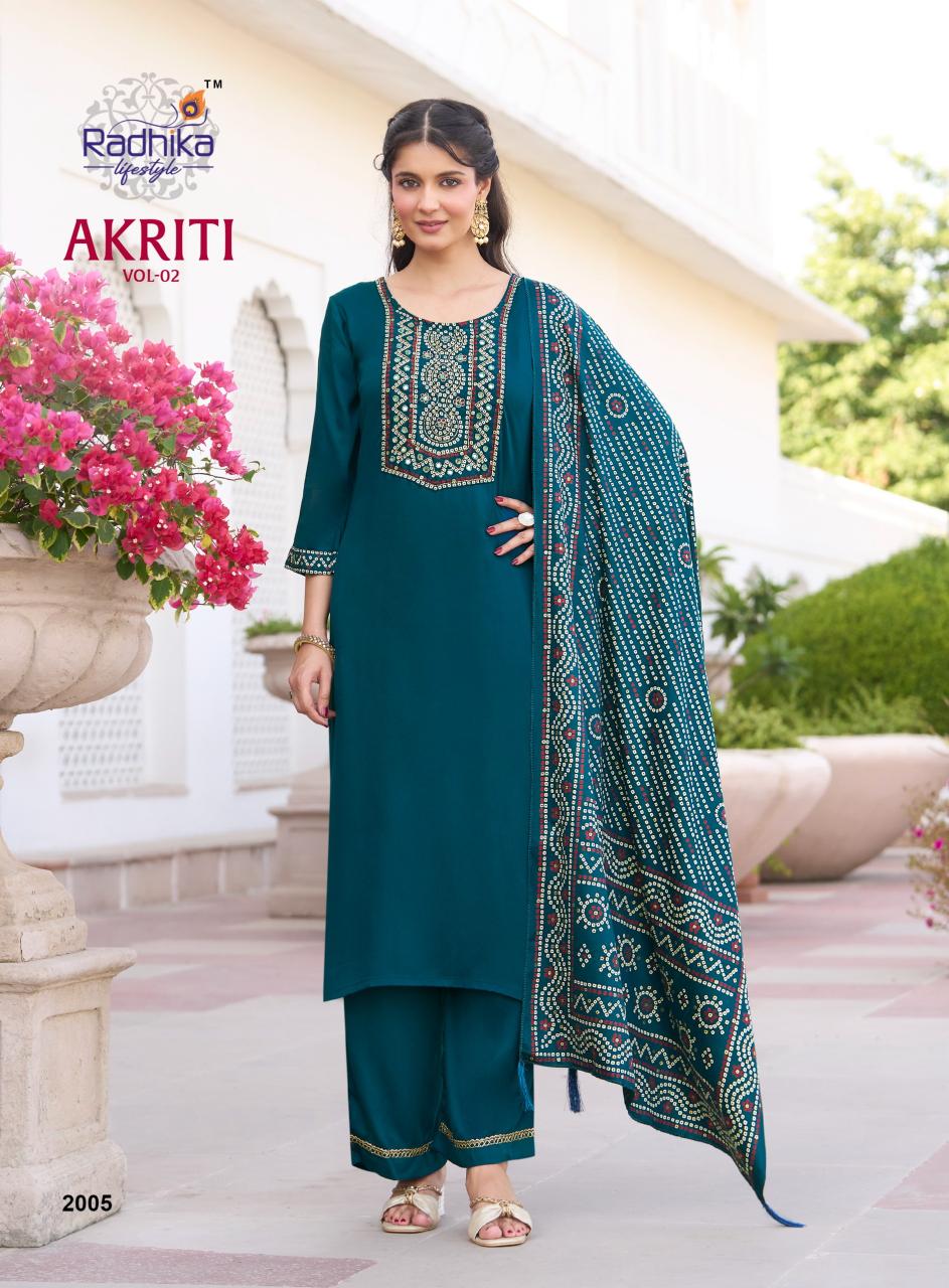 Radhika Lifestyle Akriti vol 2 catalog w kurtis for wholesale bangalore - Sanvari Fashion