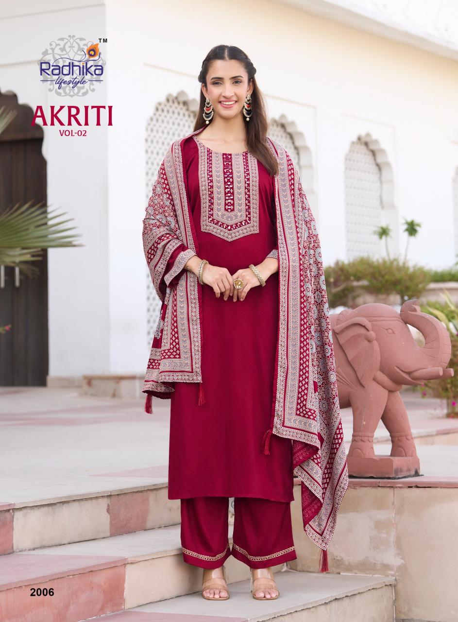 Radhika Lifestyle Akriti vol 2 catalog w kurtis for wholesale bangalore - Sanvari Fashion