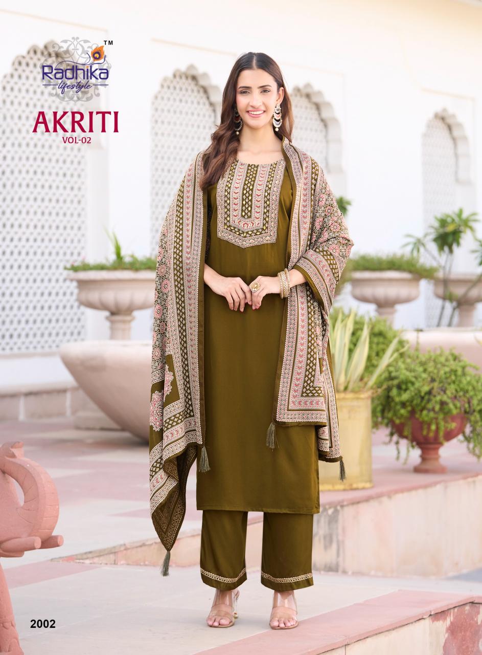 Radhika Lifestyle Akriti vol 2 catalog w kurtis for wholesale bangalore - Sanvari Fashion