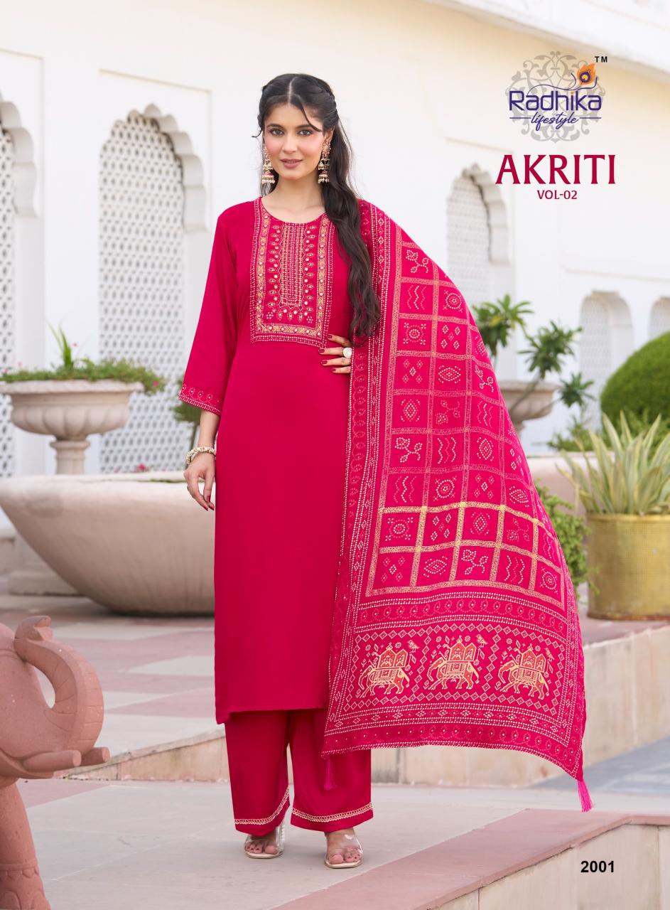 Radhika Lifestyle Akriti vol 2 catalog w kurtis for wholesale bangalore - Sanvari Fashion