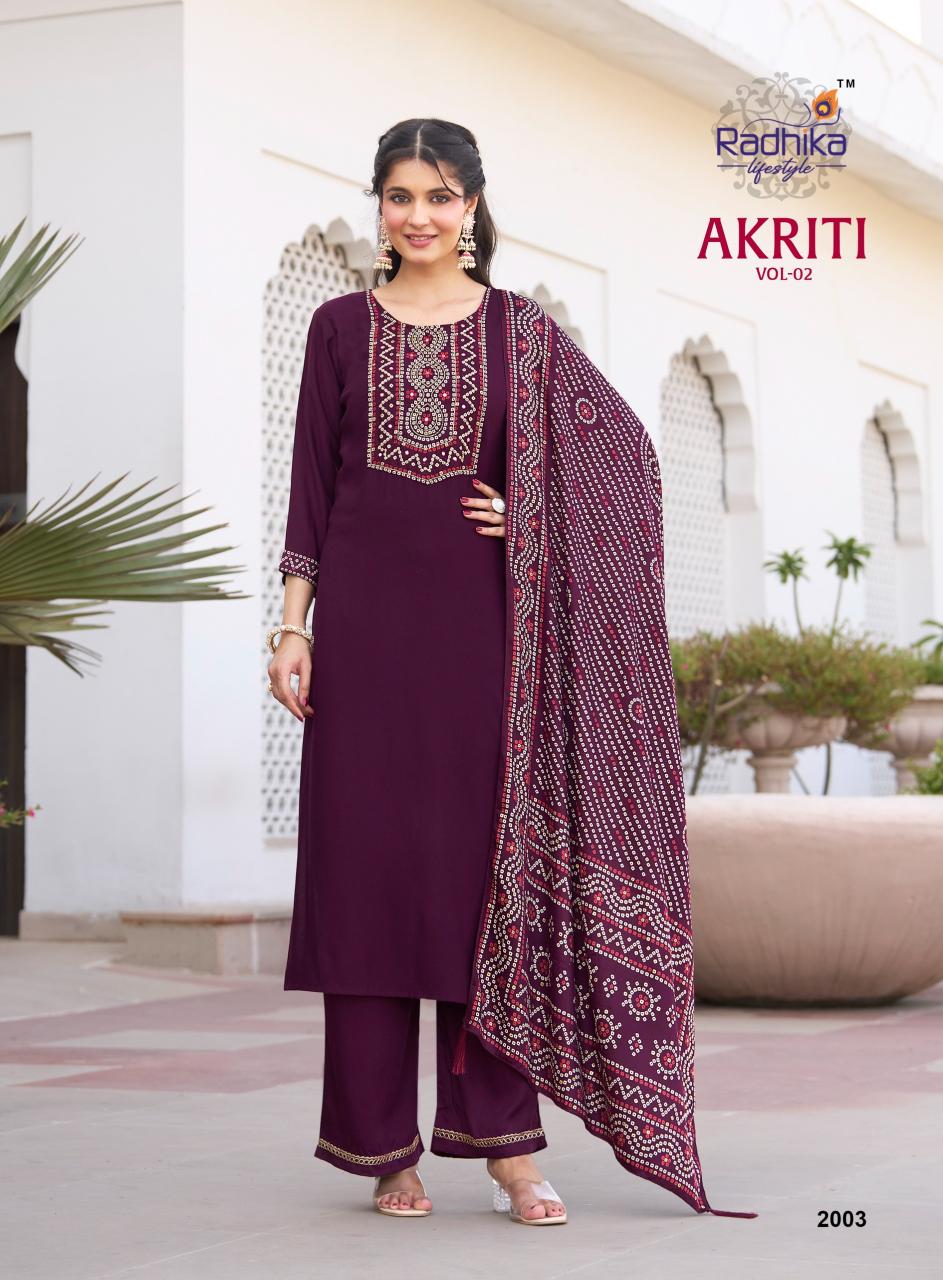 Radhika Lifestyle Akriti vol 2 catalog w kurtis for wholesale bangalore - Sanvari Fashion