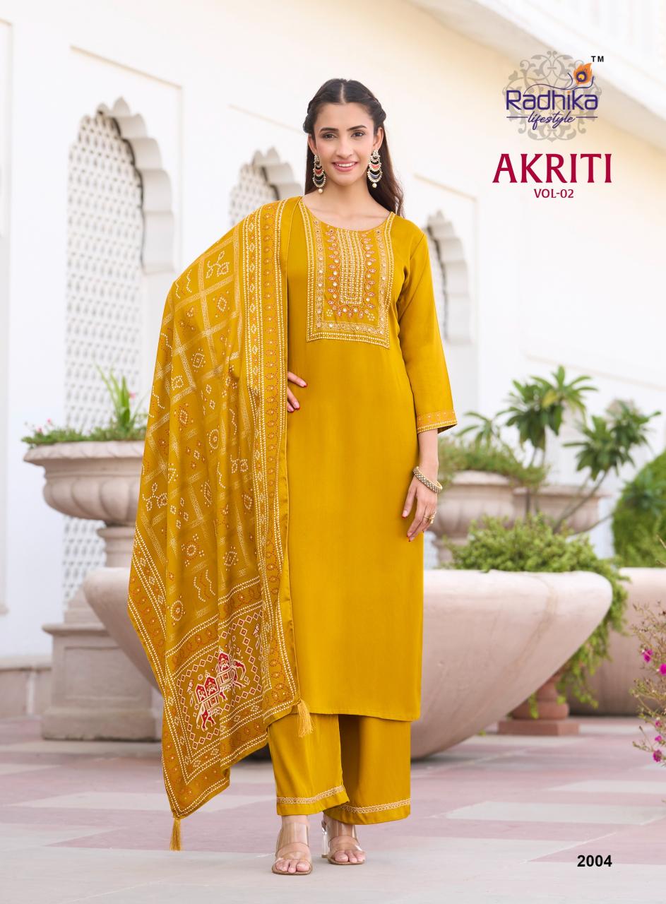 Radhika Lifestyle Akriti vol 2 catalog w kurtis for wholesale bangalore - Sanvari Fashion