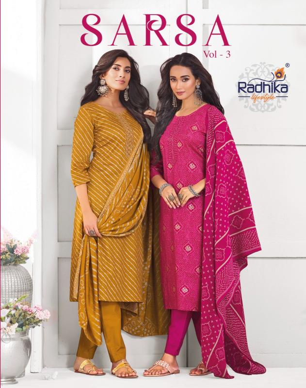 Radhika Lifestyle Sarsa vol 3 catalog delhi wholesale kurti market address - Sanvari Fashion