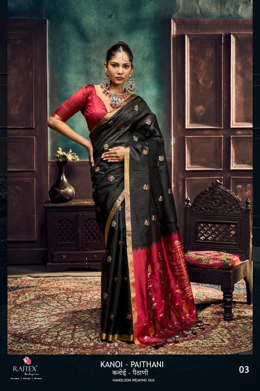 Rajtex Kanoi Paithani catalog handloom sarees wholesale market - Sanvari Fashion