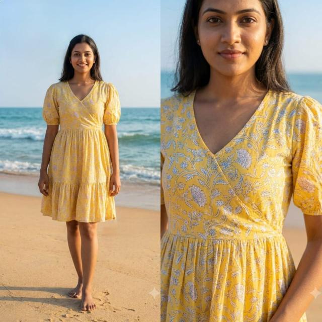 Sabella Cotton vol 784 catalogÂ Puff sleeve frock for women - Sanvari Fashion