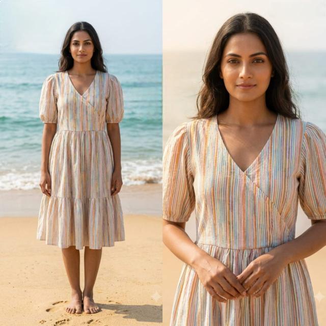 Sabella Cotton vol 784 catalogÂ Puff sleeve frock for women - Sanvari Fashion
