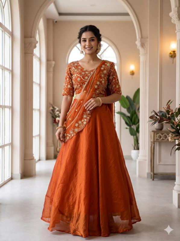 Sabella Fandy Satin catalog chandni chowk lehenga choli wholesale market - Sanvari Fashion