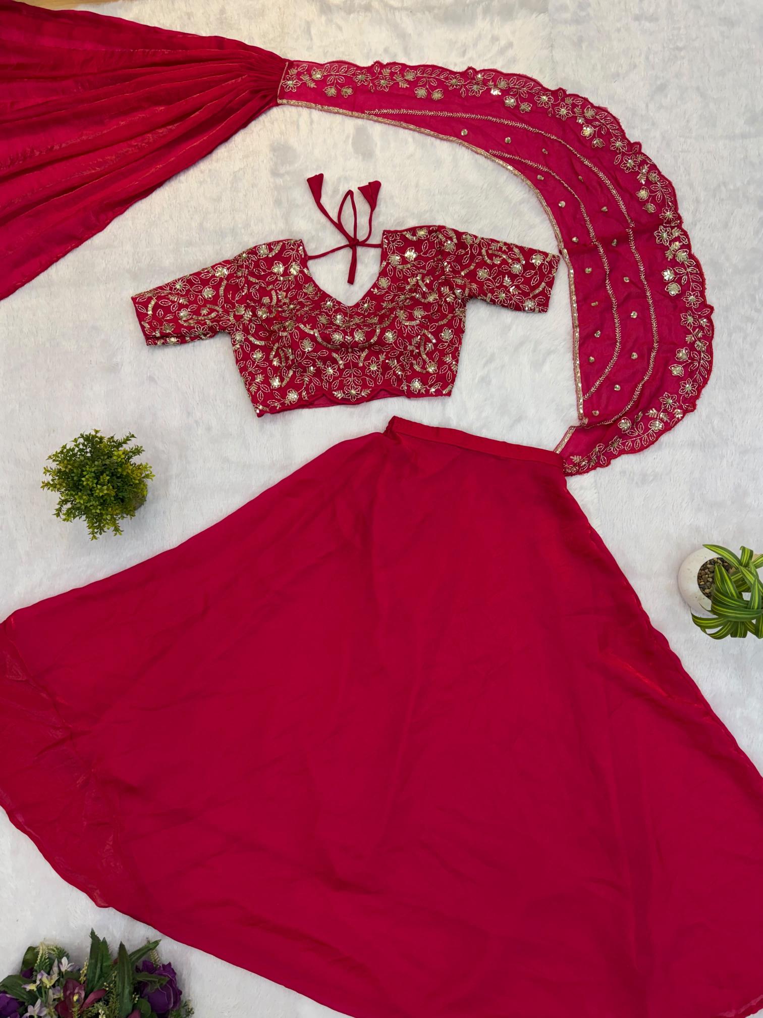 Sabella Fandy Satin catalog chandni chowk lehenga choli wholesale market - Sanvari Fashion
