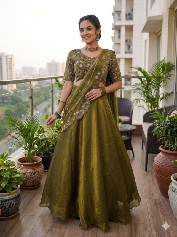 Sabella Fandy Satin catalog chandni chowk lehenga choli wholesale market - Sanvari Fashion