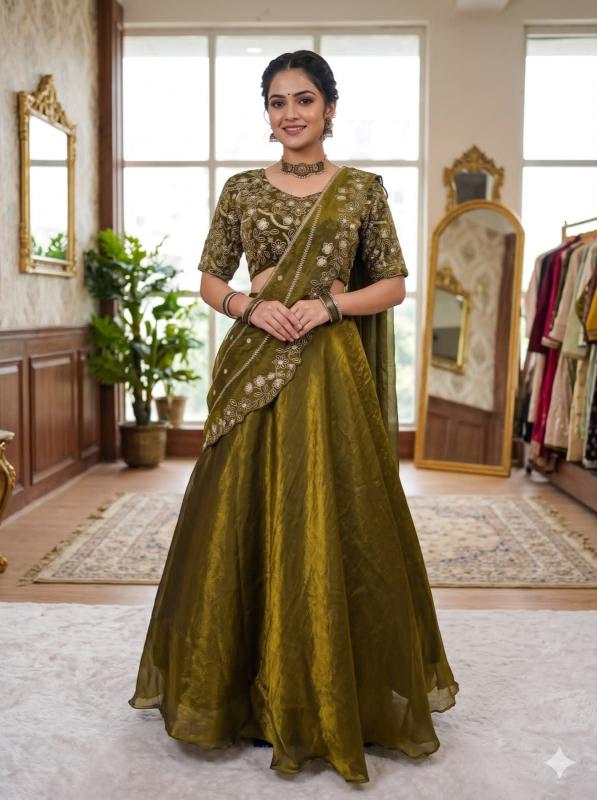 Sabella Fandy Satin catalog chandni chowk lehenga choli wholesale market - Sanvari Fashion