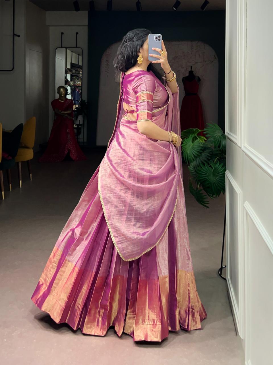 Sabella Zari Tissue catalog lehenga choli catalogue wholesale - Sanvari Fashion