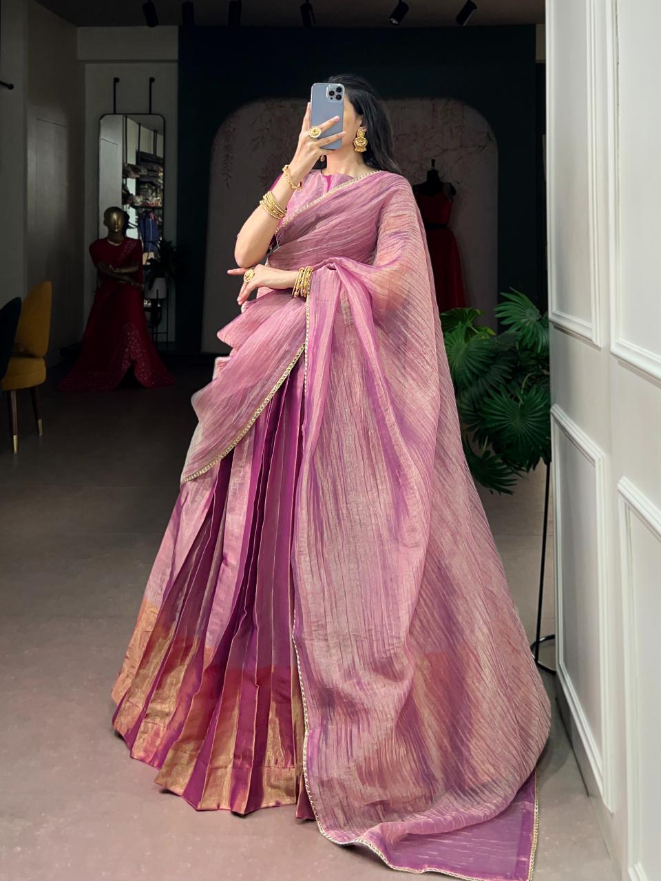 Sabella Zari Tissue catalog lehenga choli catalogue wholesale - Sanvari Fashion