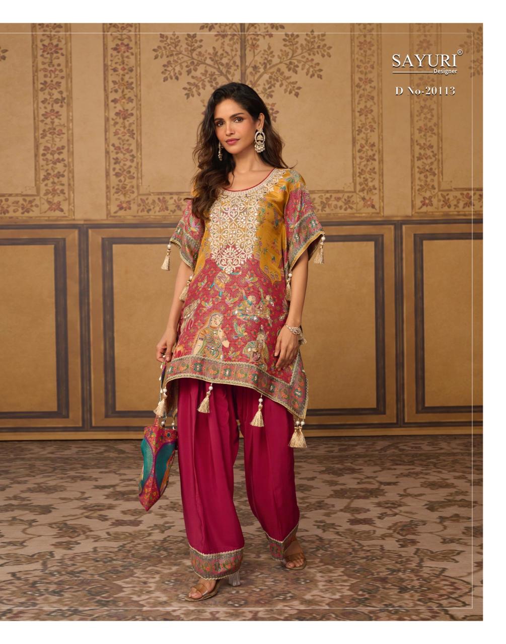Sayuri Dori catalog Kaftan kurti wholesale market in ulhasnagar - Sanvari Fashion