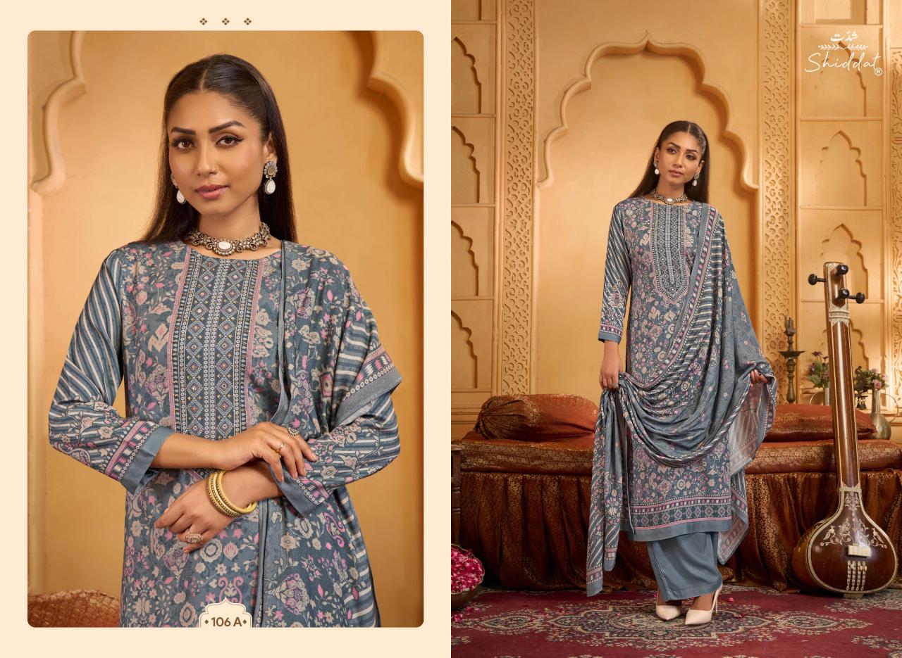 Shiddat Calista 106 catalog indian salwar kameez wholesale uk - Sanvari Fashion