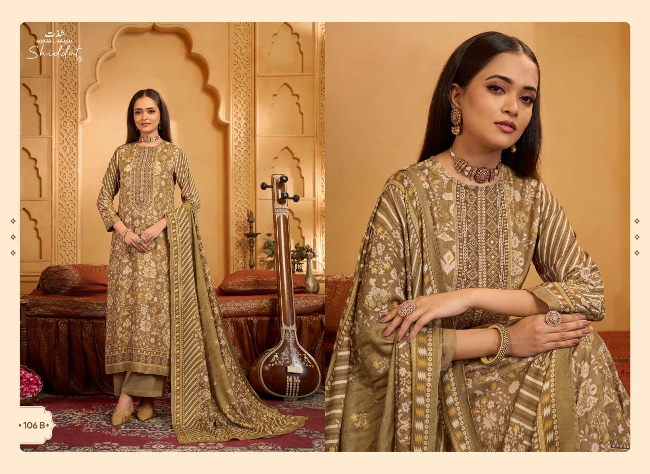 Shiddat Calista 106 catalog indian salwar kameez wholesale uk - Sanvari Fashion