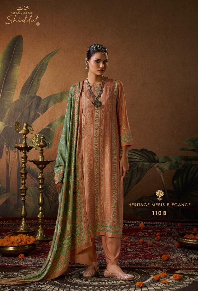 Shiddat Calista 110 catalog wholesale pure linen salwar kameez - Sanvari Fashion