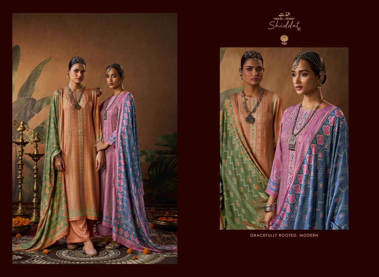 Shiddat Calista 110 catalog wholesale pure linen salwar kameez - Sanvari Fashion