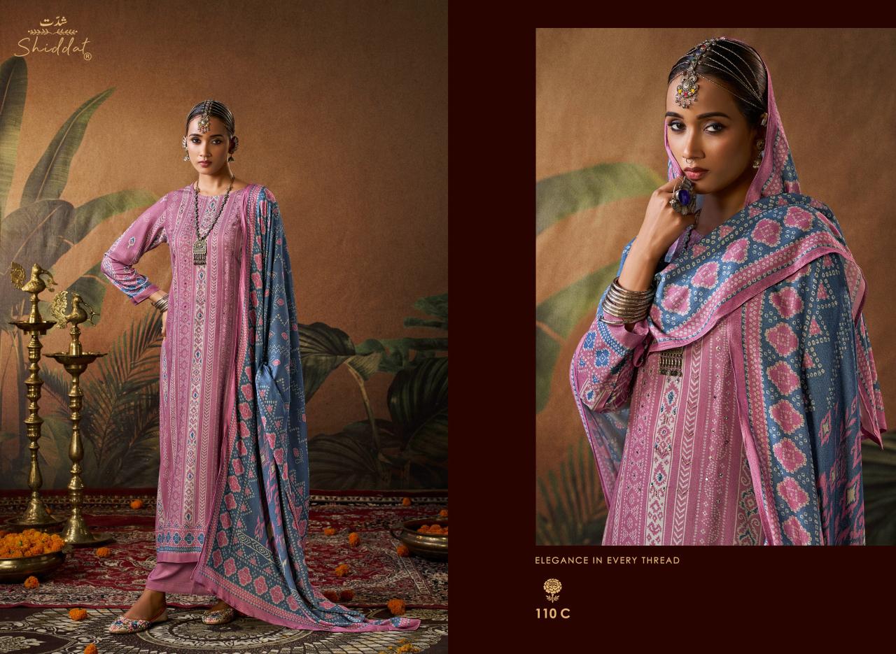 Shiddat Calista 110 catalog wholesale pure linen salwar kameez - Sanvari Fashion