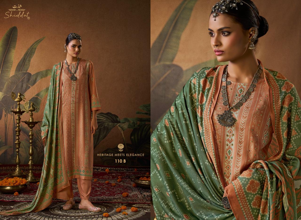 Shiddat Calista 110 catalog wholesale pure linen salwar kameez - Sanvari Fashion