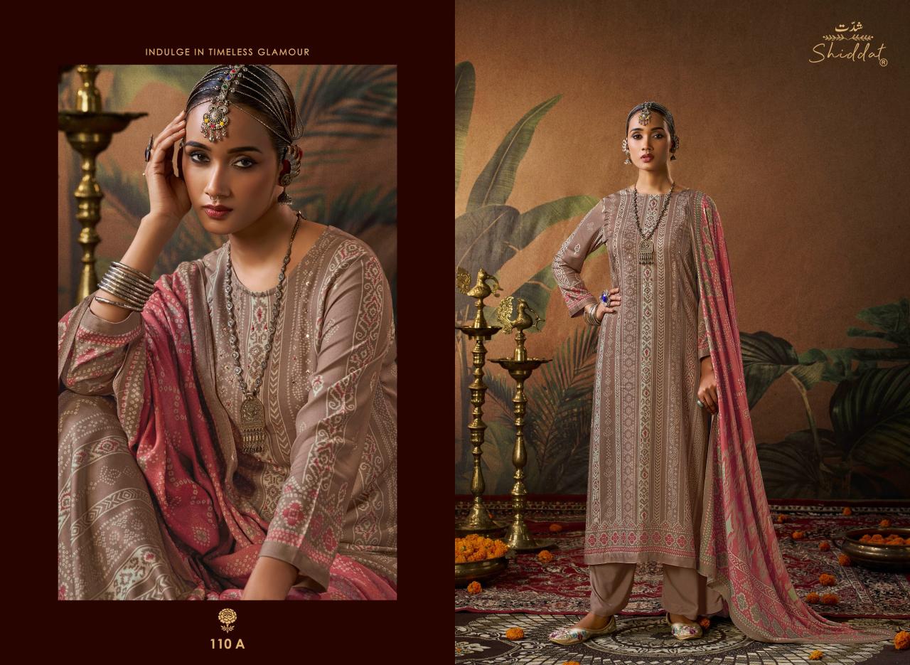 Shiddat Calista 110 catalog wholesale pure linen salwar kameez - Sanvari Fashion