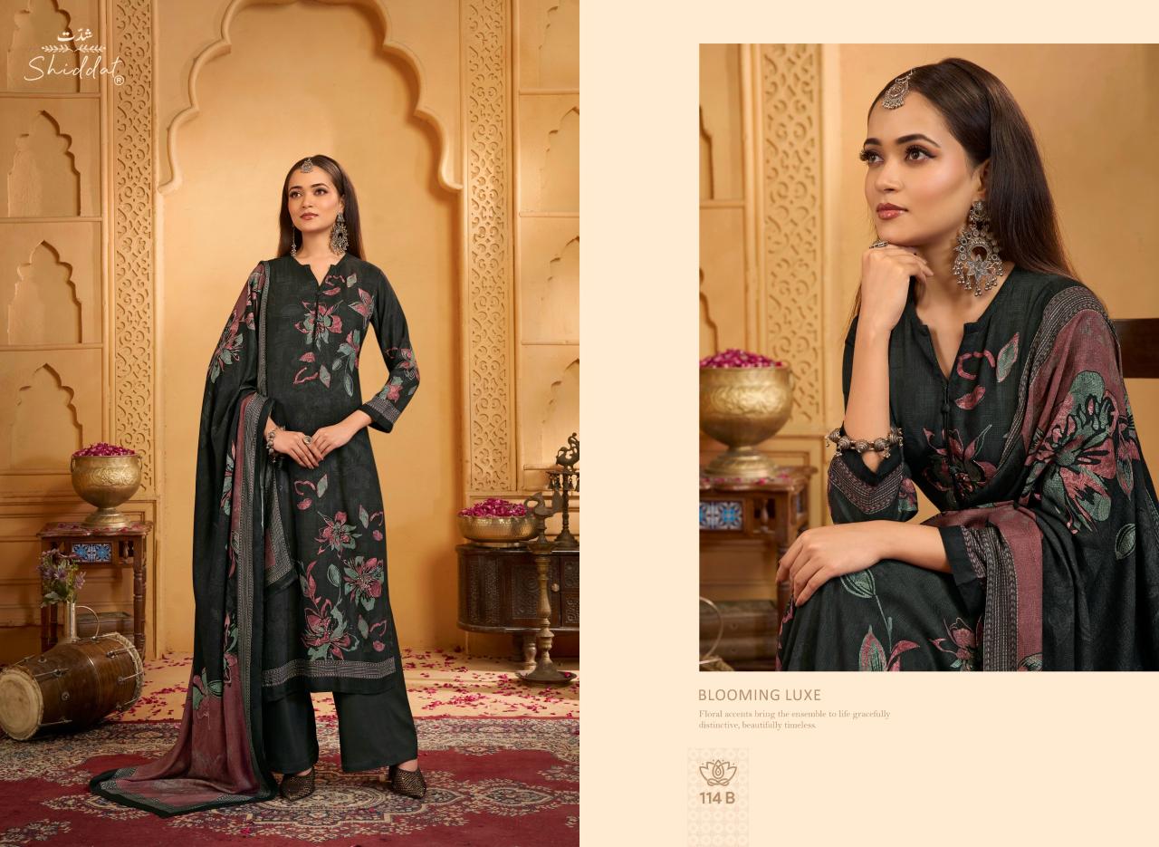Shiddat Calista 114 catalog wholesale printed salwar kameez - Sanvari Fashion