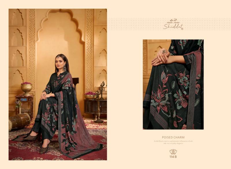 Shiddat Calista 114 catalog wholesale printed salwar kameez - Sanvari Fashion