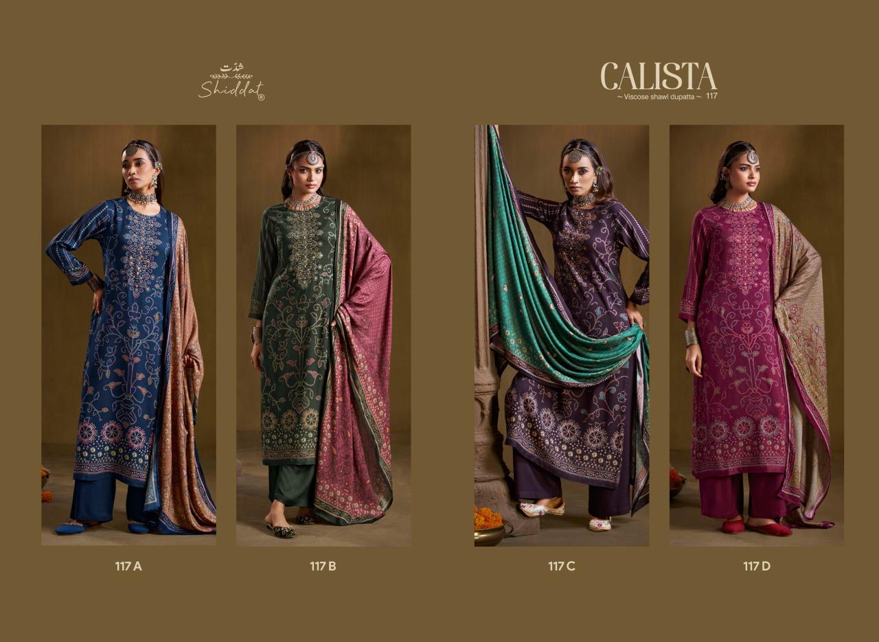 Shiddat Calista 117 catalog indian salwar kameez wholesale price - Sanvari Fashion