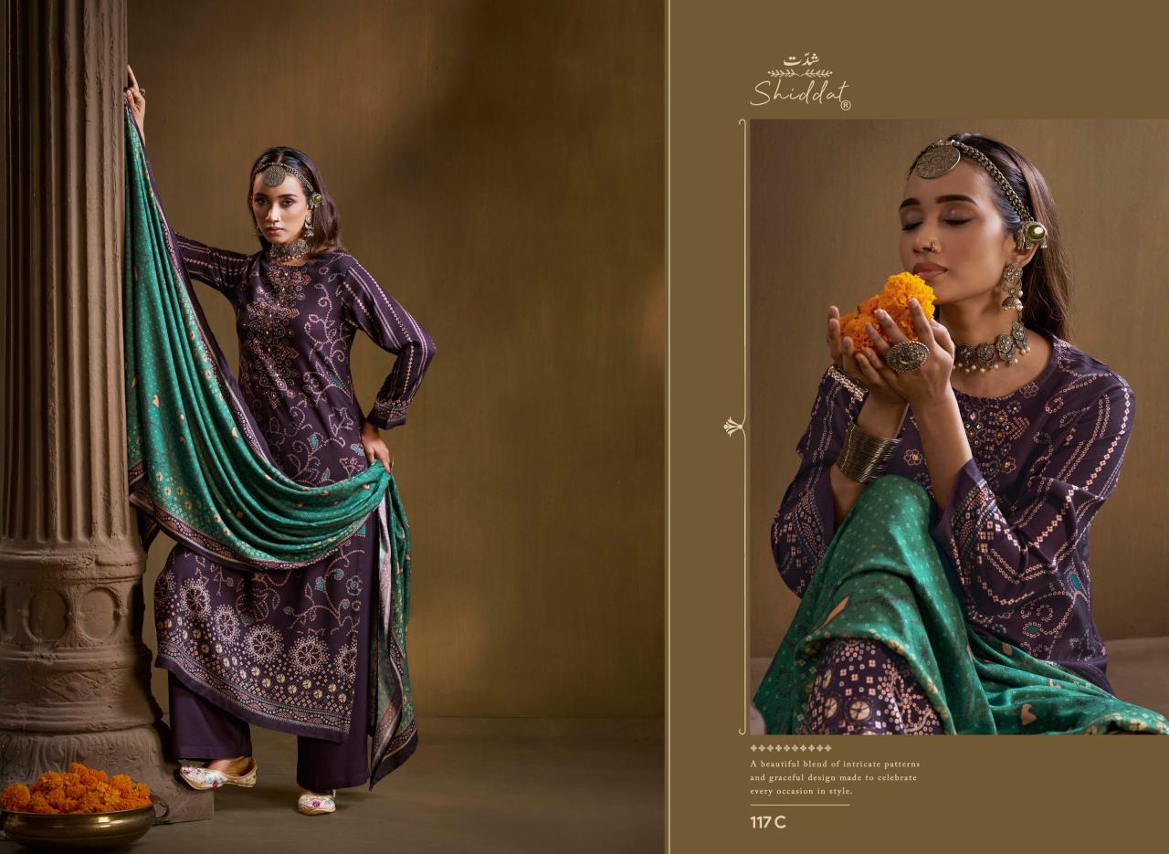 Shiddat Calista 117 catalog indian salwar kameez wholesale price - Sanvari Fashion