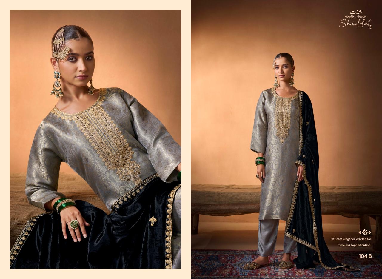 Shiddat Mehrun 104 catalog wholesale salwar kameez market in bangalore - Sanvari Fashion
