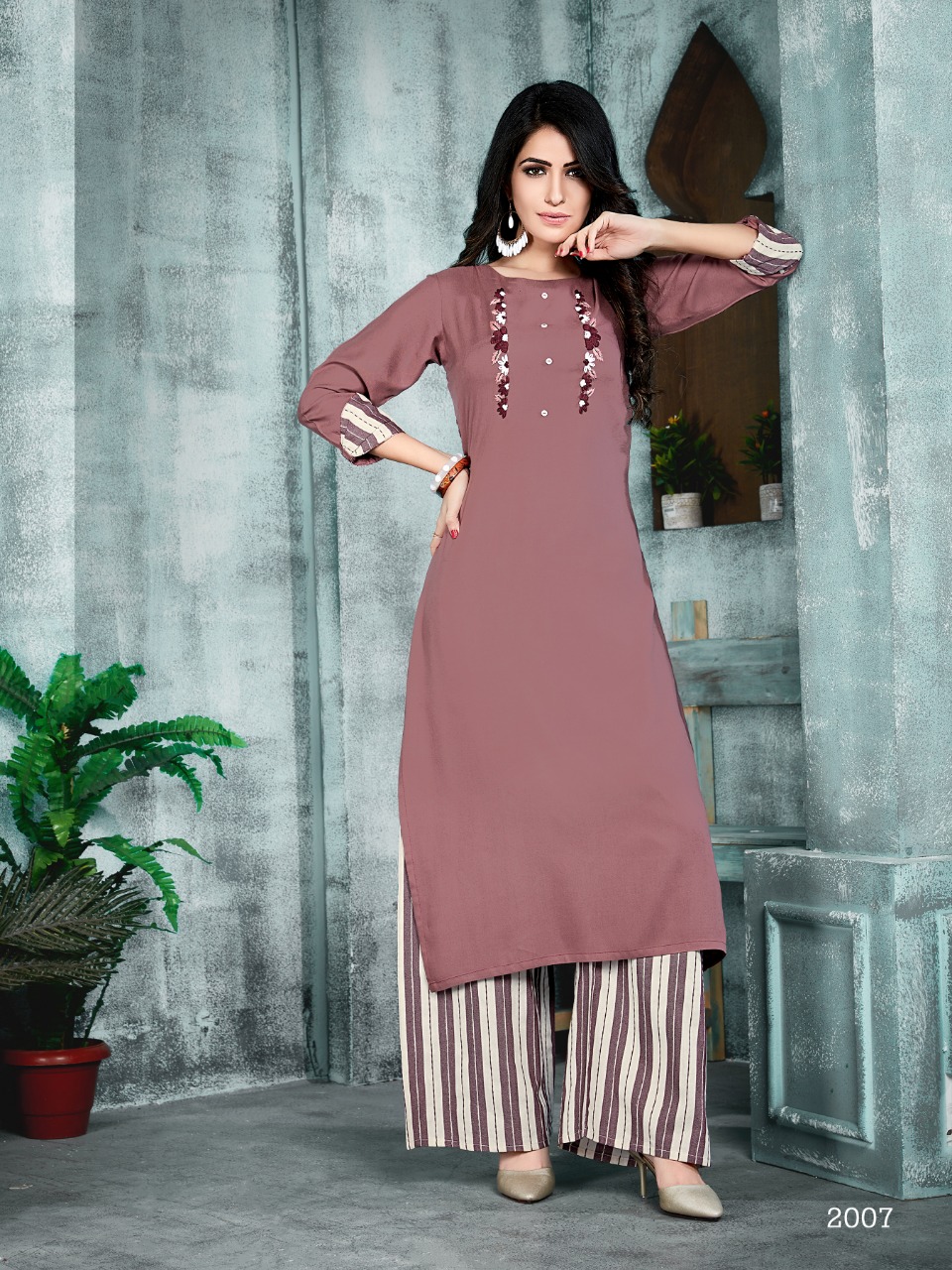 Anishka vol 2 by Manas designer kurtis with plazzo collection
