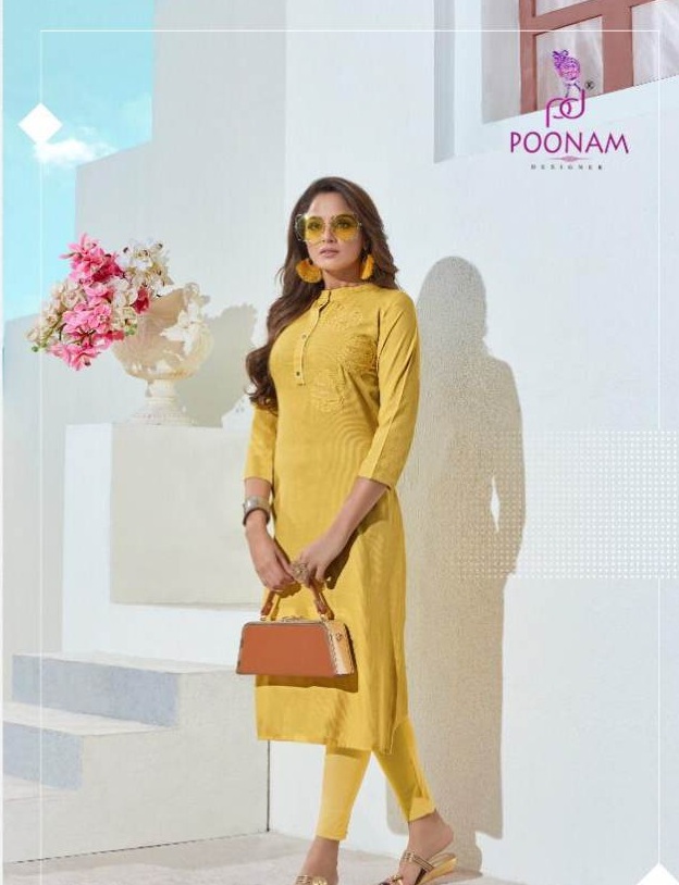 Classic Beauty  by Poonam Designer Heavy Rayon Kurti Collection 