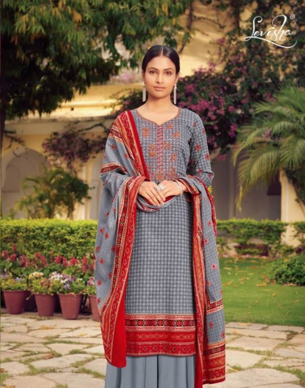 Farda By Levisha Designer Satin Cotton Dress Material Collection