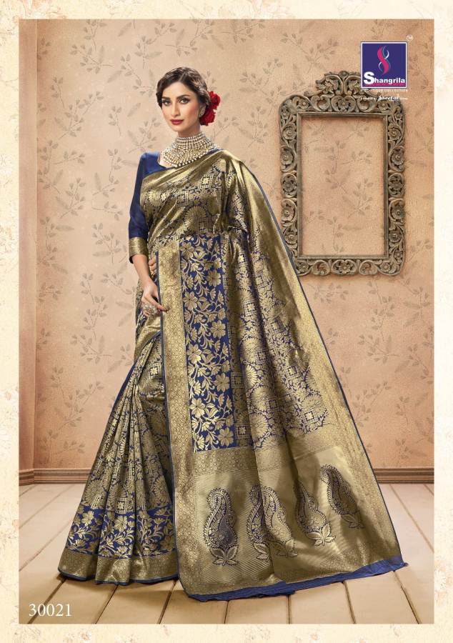 Komal By Shangrila  Silk Designer Festive Wear Silk Saree Catalogue