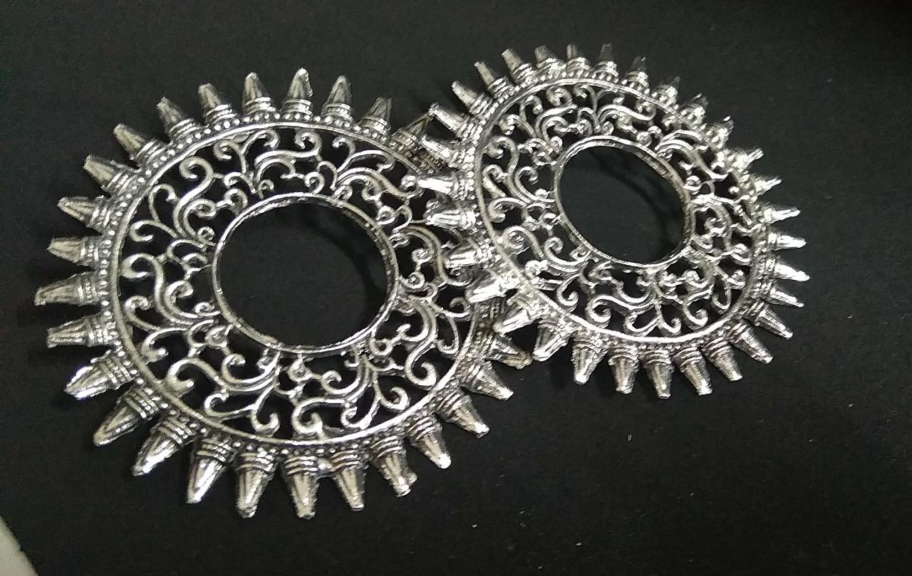 IJ Presents Traditional Silver Oxidised Combo Ethnic Jhumka Jhumki Stud Earrings For Women And Girls