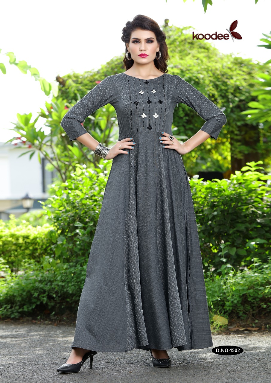 Phool By Koodee Party Wear Long Gown Types Kurtis Collection 